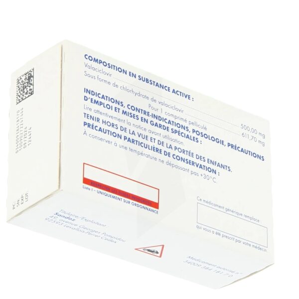 Валацикловир Сандоз Италия Valaciclovir Sandoz 500 мг 42 таблетки — изображение 3